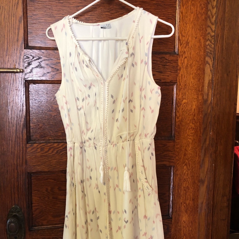 Off white floral spring dress